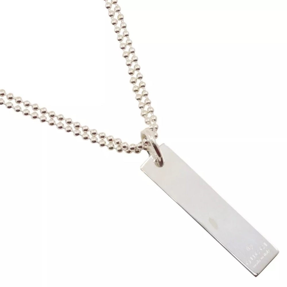 Gucci Bar Tag Double Strand Sterling Silver necklace - Picture 9 of 9